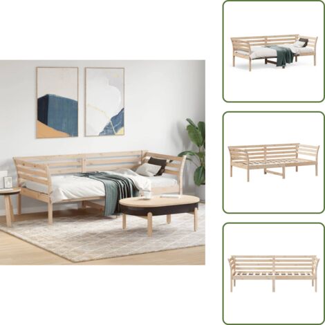 Letto con sponde - vidaXL Dormeuse senza Materasso 90x190 cm in Legno Massello di Pino - Letto in compensato