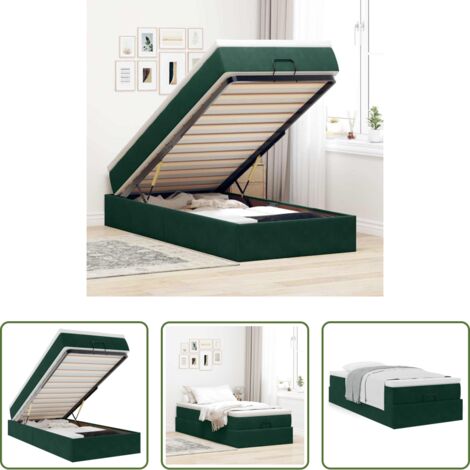 Letto con stoccaggio -  Struttura Letto Pouf con Materasso 80x200 cm Velluto
