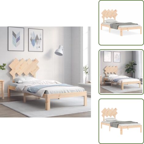 Letto con testiera in pino - vidaXL Giroletto con Testiera Single in Legno Massello -