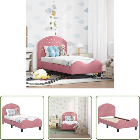 Letto con testiera -  Struttura letto per bambini con testata Rosa 70 x 140 cm
