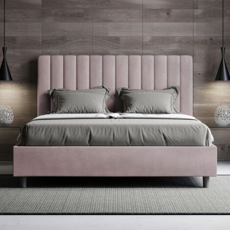 Letto contenitore da 160x190 in microfibra glicine Agueda