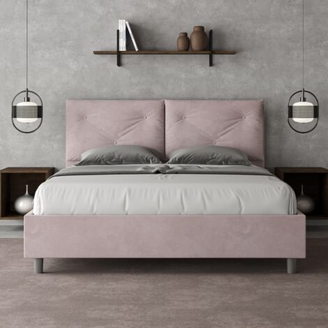Letto contenitore da 160x190 in microfibra glicine Appia