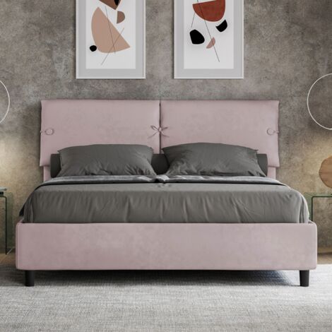 Letto contenitore da 160x190 in microfibra glicine Sleeper
