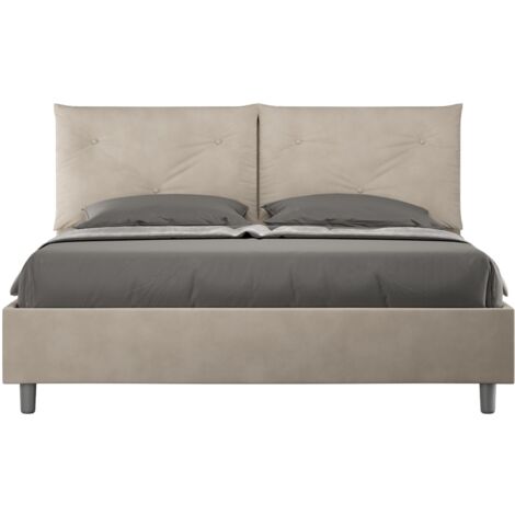 Letto contenitore da 160x190 in microfibra sabbia Appia