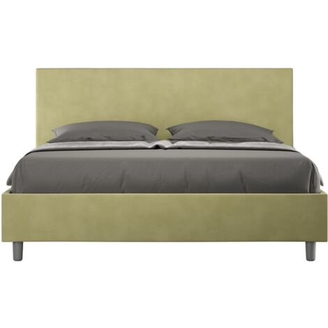 Letto contenitore da 160x190 in microfibra te' verde Adele
