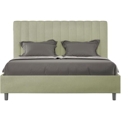 Letto contenitore da 160x200 in microfibra te' verde Agueda