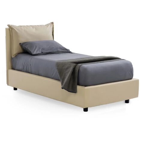 Letto contenitore parzialmente sfoderabile Atla