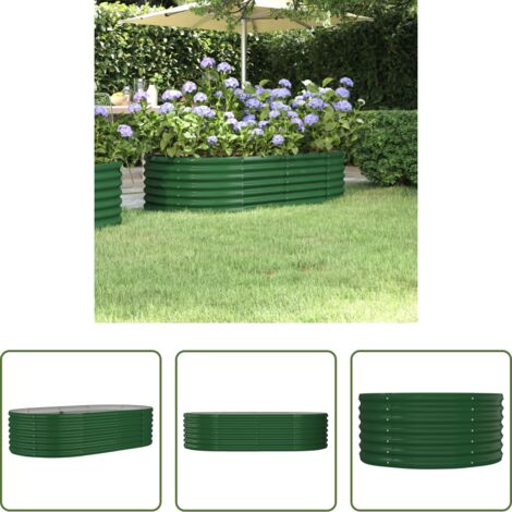 Letto da giardino in acciaio zincato -  Letto Giardino Acciaio Zincato 152x80x36 cm Verde