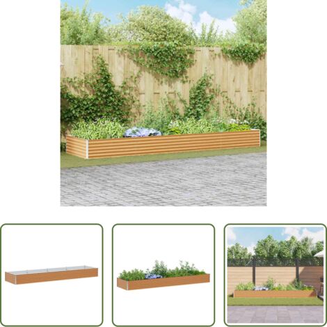 Letto da giardino -  Letto rialzato da giardino 390 x 100 x 36 cm Acciaio zincato