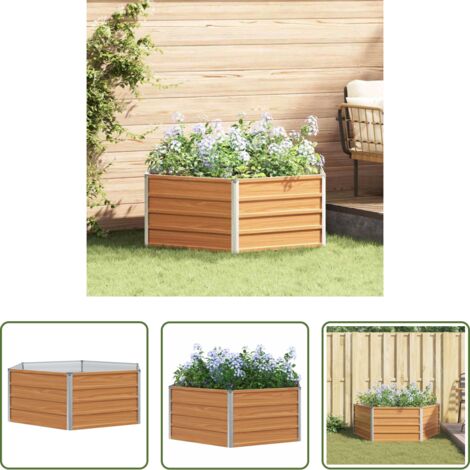 Letto da giardino -  Letto rialzato da giardino Aspetto legno 129 x 129 x 45 cm