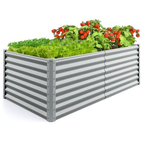 Letto da giardino rialzato da 60 cm fioriera elevata con design a fondo aperto
