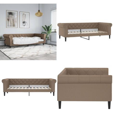Letto da Giorno Cappuccino 100x200 cm in Similpelle - Letto da giorno - Divano letto 2 in 1