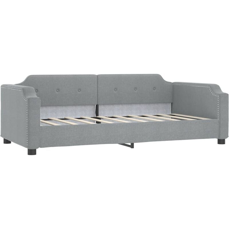 Letto da Giorno Grigio Chiaro 80x200 cm in Tessuto Vidaxl Grigio