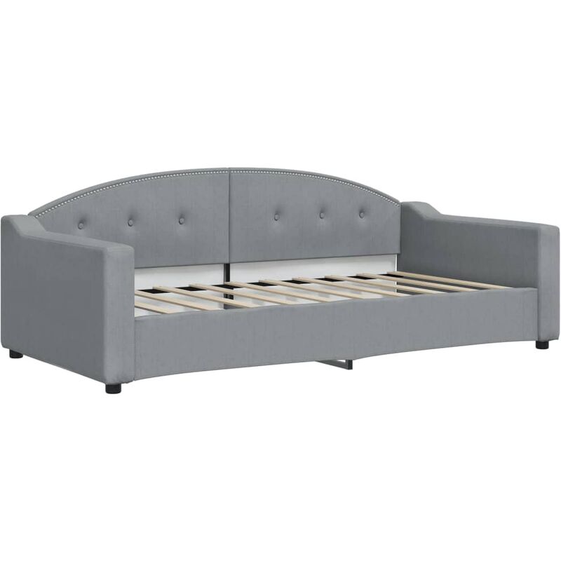 Vidaxl - Letto da Giorno Grigio Chiaro 90x190 cm in Tessuto