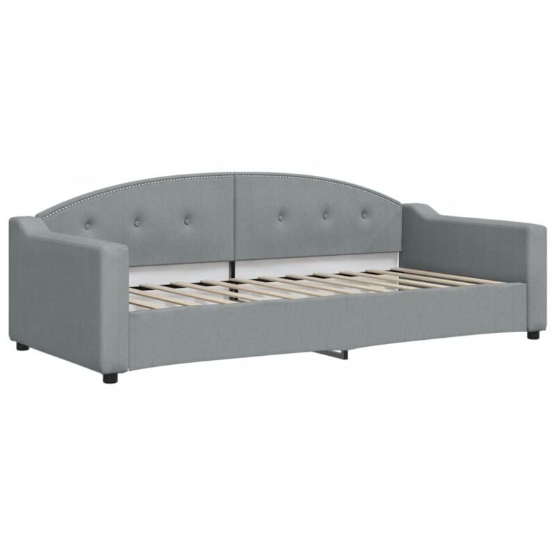 Vidaxl - Letto da Giorno Grigio Chiaro 90x200 cm in Tessuto Grigio