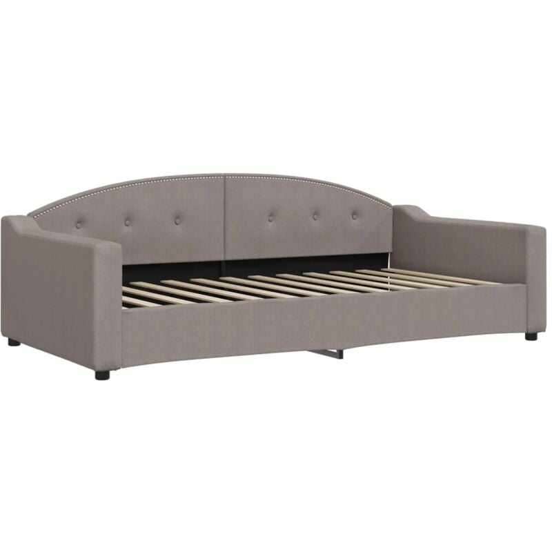 Vidaxl - Letto da Giorno Tortora 100x200 cm in Tessuto Grigio talpa