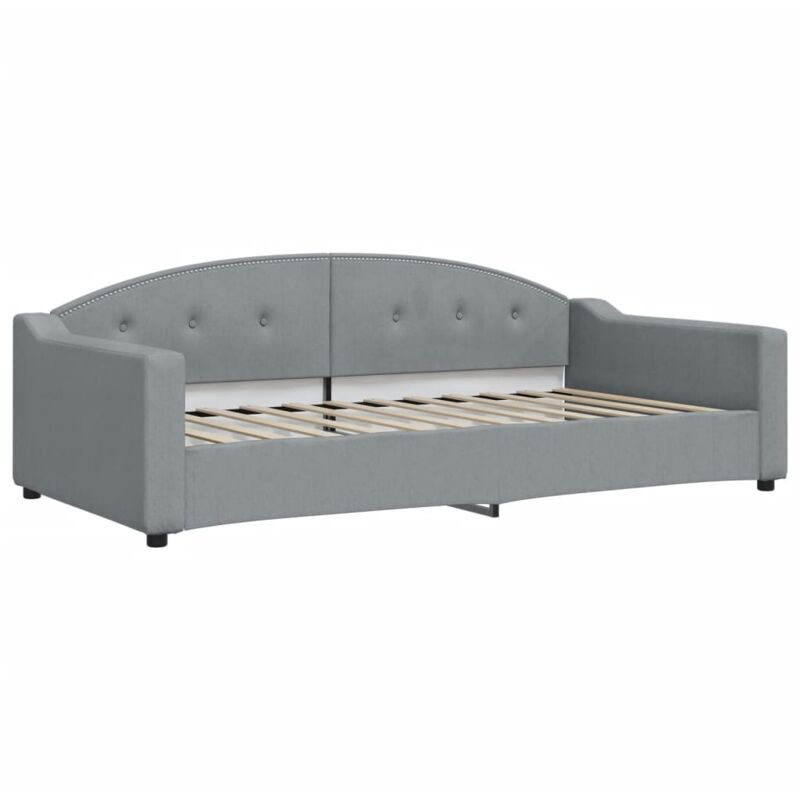 Vidaxl - Letto da Giorno Grigio Chiaro 100x200 cm in Tessuto Grigio