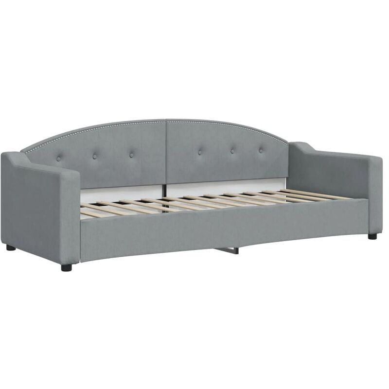 Letto da Giorno Grigio Chiaro 80x200 cm in Tessuto Vidaxl Grigio