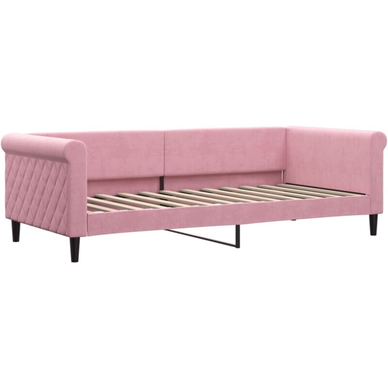 Letto da Giorno Rosa 90x200 cm in Velluto Vidaxl