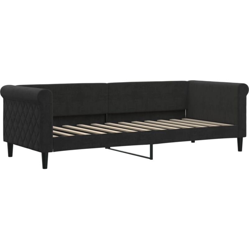 Vidaxl - Letto da Giorno Nero 80x200 cm in Velluto Nero