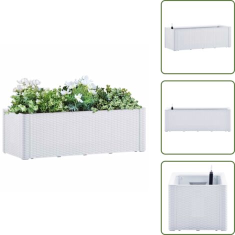 Letto di semina - vidaXL Letto Rialzato da Giardino con Sistema Irrigazione Bianco - Sistema di irrigazione