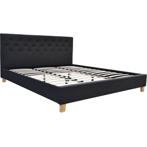 Letto Emmy - 180 x 200 cm - Grigio scuro