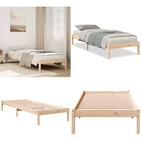 Letto Extra Lungo senza Materasso 100x210 cm in Legno di Pino - Letto extra lungo - Letto senza materasso