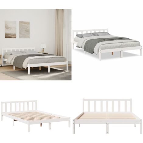 Letto Extra Lungo senza Materasso 160x210 cm in Legno di Pino - Letto extra lungo - Letto senza materasso