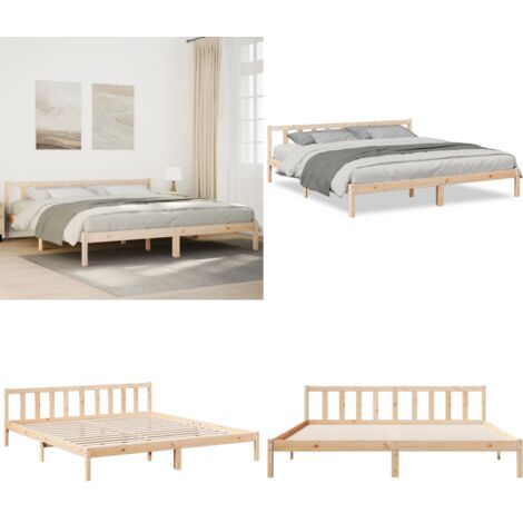 Letto Extra Lungo senza Materasso 200x220 cm in Legno di Pino - Letto extra lungo - Letto senza materasso