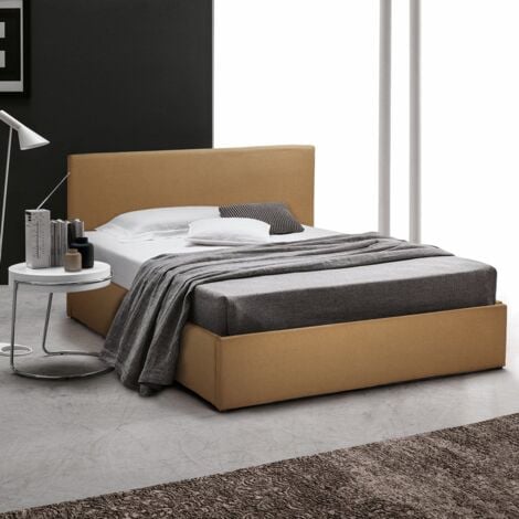 LLB LIVING LIFE BED Letto francese 1 piazza e mezza con rete e contenitore 120x190 Basel Colore: Beige