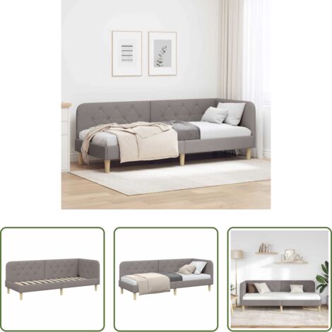 Letto giorno -  Cornice del letto ad angolo Talpa 80 x 200 cm Tessuto