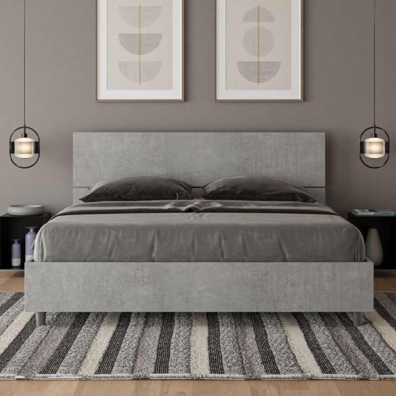 Les Tendances Letto Matrimoniale Con Rete 160x190 Testata Dritta Ce...