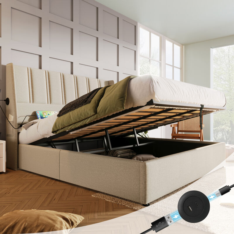 Letto imbottito letto contenitore porte di