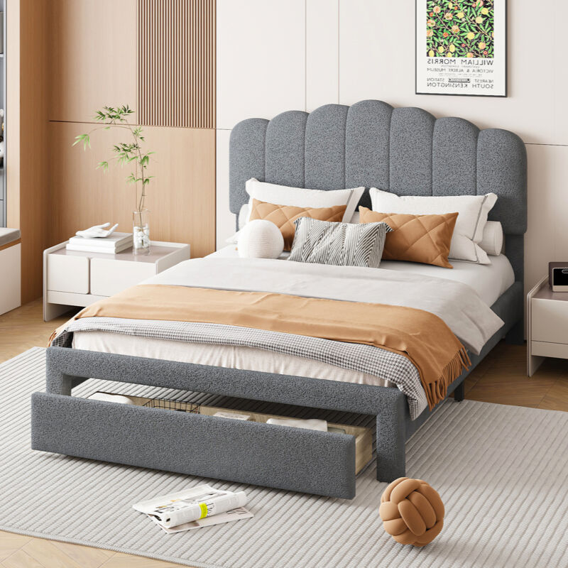 Letto imbottito per bambini 90x200 cm, struttura