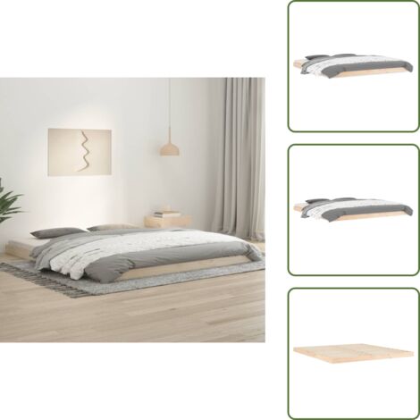 Letto in compensato - vidaXL Giroletto senza Materasso 180x200 cm in Legno Massello di Pino - Letto con telaio