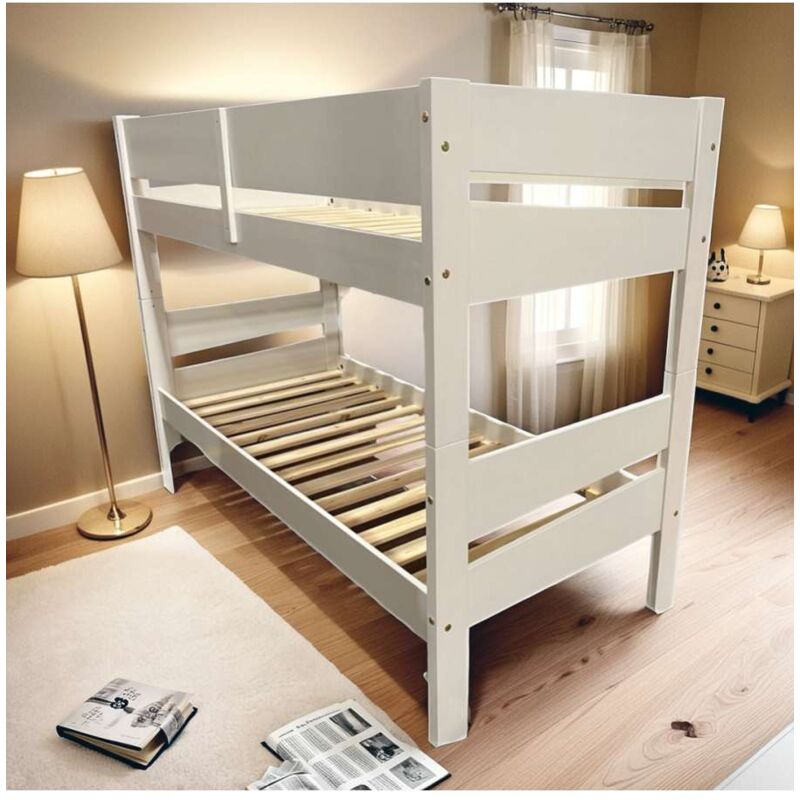 Cfadda Domo Mea Letto A Castello In Legno Bianco 199x89.5 Cm