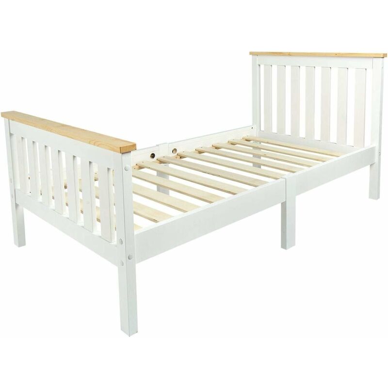 Letto in legno bianco milano pine 140/70