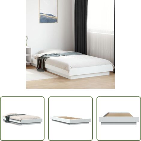 Letto in legno -  Giroletto Bianco 90x200 cm in Legno Multistrato