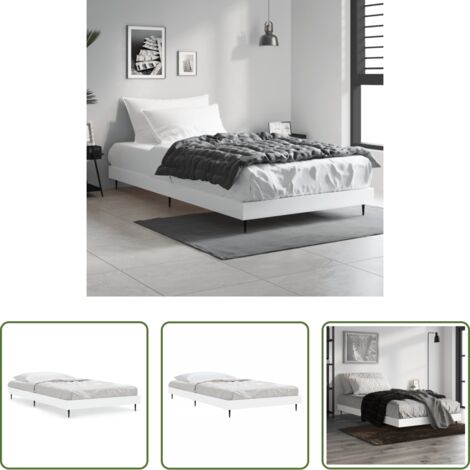 Letto in legno -  Giroletto Bianco 90x200 cm in Legno Multistrato