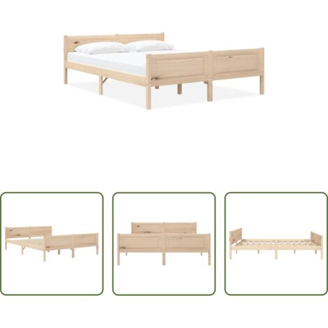 Letto in legno -  Giroletto senza Materasso 120x200 cm in Legno Massello di Pino