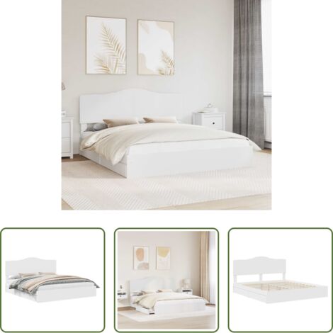 Letto in legno -  Letto con Contenitore Bianco 180 x 200 cm Legno multistrato