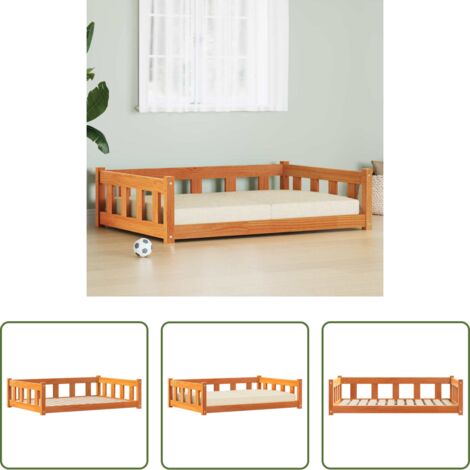 Letto in legno -  Letto per Cani Marrone cerato 100 x 70 x 28 cm Pino massello
