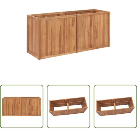 Letto in legno -  Letto Rialzato 150x50x70 cm in Legno Massello di Teak