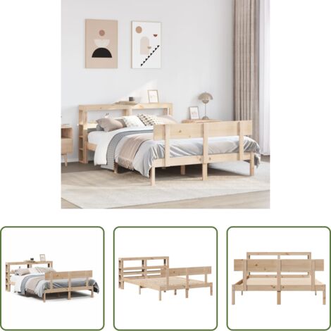 Letto in legno -  Letto senza Materasso 120x190 cm in Legno Massello di Pino