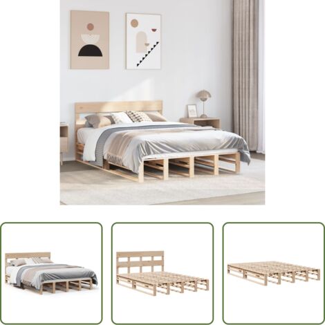 Letto in legno -  Letto senza Materasso 120x190 cm in Legno Massello di Pino