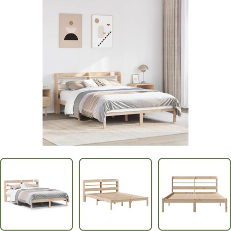 Letto in legno -  Letto senza Materasso 120x200 cm in Legno Massello di Pino