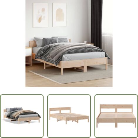 Letto in legno -  Letto senza Materasso 120x200 cm in Legno Massello di Pino