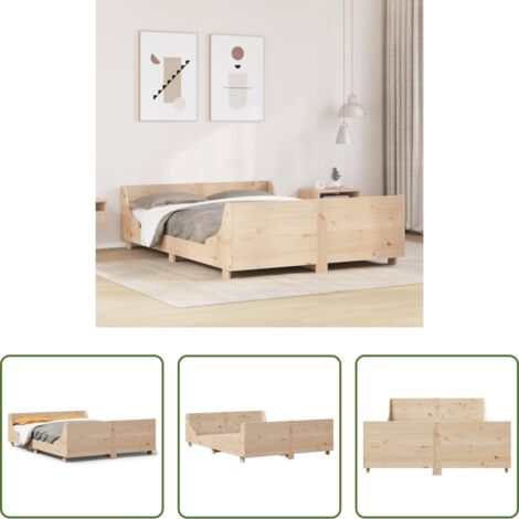 Letto in legno -  Letto senza Materasso 120x200 cm in Legno Massello di Pino