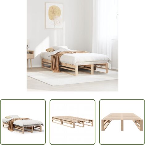 Letto in legno -  Letto senza Materasso 90x200 cm in Legno Massello di Pino