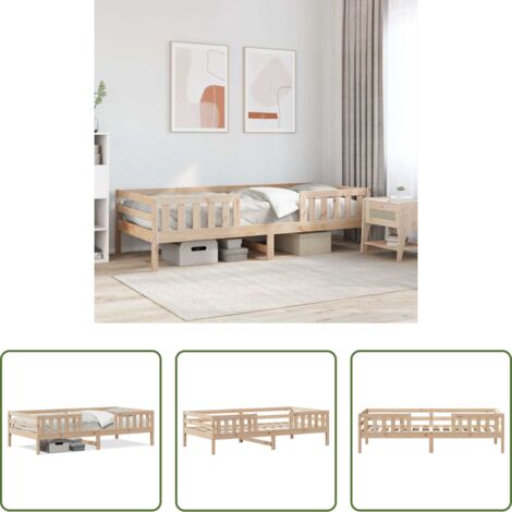 Letto in legno -  Letto senza Materasso 90x200 cm in Legno Massello di Pino